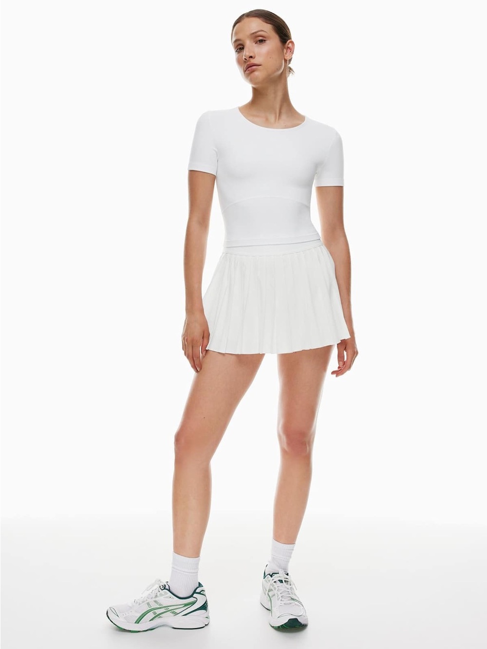 Aritzia TNA Action Tennis Skirt | White | Size S | Athleisure Preppy Athletic